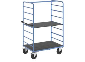 4054666027334 - Etagenwagen 2 Seitenwände Ladefläche 1175 x 800 mm 2 Etagen Vollgummi eurokraft pro