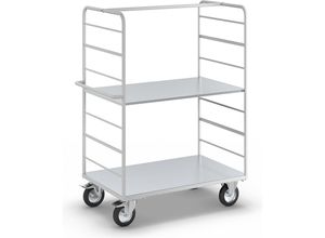 4054666027754 - eurokraft pro ESD-Etagenwagen mit 2 Seitenwänden Ladeflächen-LxB 1175 x 720 mm 2 Etagen