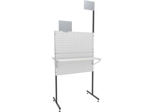 4054666028249 - eurokraft pro Organisations-Stellwand stationär 4 Lochbleche 2 Ablageböden