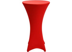 4054673359466 - Stehtischhusse Stella Stretch Rot 70cm ∅ - Beautissu