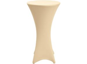 4054673359565 - Stehtischhusse Stella Stretch Creme 80cm ∅ - Beautissu