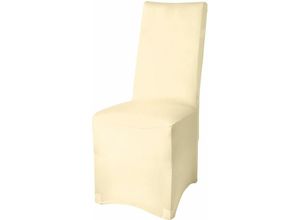 4054673362817 - Bankett Stuhlhusse Leona Stretch Creme 95x45x45 cm - Beautissu