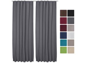 4054673397987 - - 2er Set Kräuselband Vorhang Amelie Luna thermo 140x245cm Anthrazit