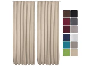 4054673397994 - - 2er Set Kräuselband Vorhang Amelie Luna thermo 140x245cm Creme