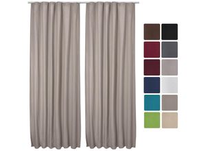 4054673398014 - 2er Set Kräuselband Vorhang Amelie Luna thermo 140x245cm Sand