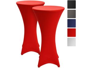 4054673398793 - 2er Set Stella Stehtischhusse Stretch Ø 80cm Rot