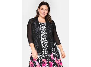 4054697040210 - Große Größen Chiffon-Bolero im Zipfellook schwarz Gr40 42