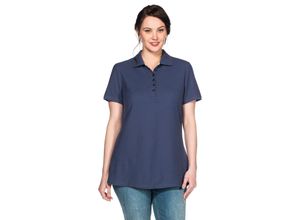 4054697070828 - Große Größen Poloshirt mit kurzem Arm in Piqué-Qualität jeansblau Gr44 46