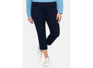 4054697090079 - Große Größen Schmale Stretch-Hose in 7 8-Länge marine Gr48