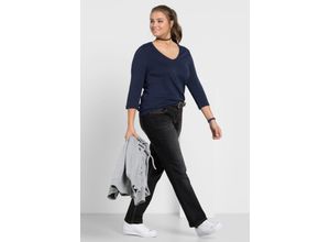 4054697101393 - Große Größen Gerade Stretch-Jeans LANA mit Used-Effekten black Denim Gr50