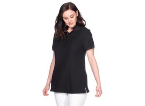 4054697101775 - Große Größen Poloshirt mit kurzem Arm in Piqué-Qualität schwarz Gr40 42