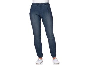 4054697154818 - Große Größen Jeggings mit Used-Effekten dark blue Denim Gr46