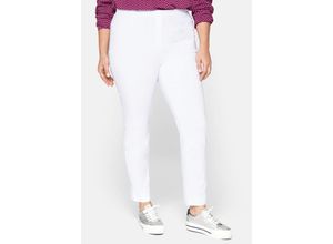 4054697417357 - Große Größen Schmale Bengalin-Stretch-Hose weiß Gr44