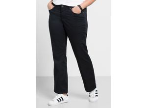 4054697444308 - Große Größen Bootcut-Hose aus elastischem Baumwoll-Twill schwarz Gr46