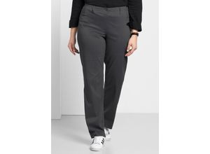 4054697453393 - Große Größen Bengalin-Hose in gerader Form grau meliert Gr50