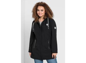 4054697565843 - Große Größen Long-Softshelljacke schwarz Gr40