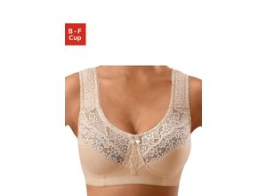 4054697673838 - Große Größen Doppelpack Entlastungs-BHs mit Spitze hautfarben+weiß Gr85E