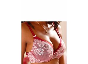 4054697678192 - Große Größen LASCANA Bügel-BH ohne Schale mit Spitze kirschrot-rosé Gr75B