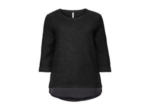 4054697816563 - Große Größen Sweatshirt in 2-in-1-Optik schwarz Gr40 42