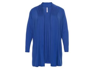 4054697843880 - Große Größen Shirtjacke in offener Form royalblau Gr52 54