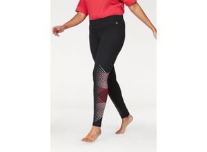 4054697853810 - Große Größen Leggings schwarz-rot Gr40