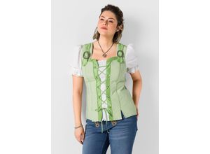 4054697915679 - Große Größen Trachtenbluse im Corsagen-Look grün Gr42