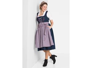 4054697922479 - Große Größen Dirndl mit Schürze 2tlg blue Denim Gr40