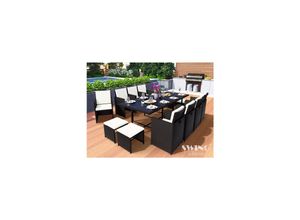 4054748013217 - Swing&Harmonie Vegas Polyrattan Sitzgruppe Esstisch Lounge Gartenmöbel Essgruppe Sitzgarnitur Set - versch Ausführungen