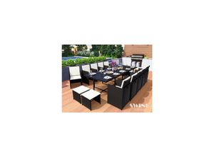 4054748013255 - Swing&Harmonie Vegas Polyrattan Sitzgruppe Esstisch Lounge Gartenmöbel Essgruppe Sitzgarnitur Set - versch Ausführungen