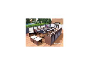 4054748013262 - Swing&Harmonie Vegas Polyrattan Sitzgruppe Esstisch Lounge Gartenmöbel Essgruppe Sitzgarnitur Set - versch Ausführungen