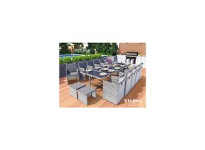 4054748013279 - Swing&Harmonie Vegas Polyrattan Sitzgruppe Esstisch Lounge Gartenmöbel Essgruppe Sitzgarnitur Set - versch Ausführungen