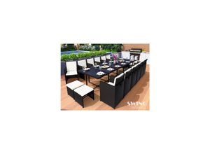 4054748013293 - Swing&Harmonie Vegas Polyrattan Sitzgruppe Esstisch Lounge Gartenmöbel Essgruppe Sitzgarnitur Set - versch Ausführungen