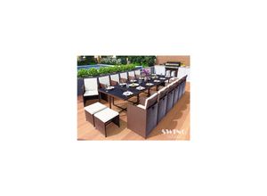 4054748013309 - Swing&Harmonie Vegas Polyrattan Sitzgruppe Esstisch Lounge Gartenmöbel Essgruppe Sitzgarnitur Set - versch Ausführungen