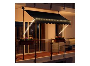 4054748013620 - Swing&Harmonie LED - Markise mit Kurbel Klemmmarkise Balkonmarkise mit Beleuchtung und Solarmodul Fallarm Markise Sonnenschutz Terrasse Balkon - versch Ausführungen