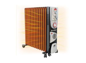 4054748018021 - Ölradiator 2900W Elektro Heizkörper mit 13 Rippen - Schwarz