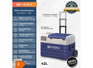 4054748018915 - VESKA Kompressor Kühlbox elektrisch Gefriertruhe mit APP-Steuerung - 42l blau