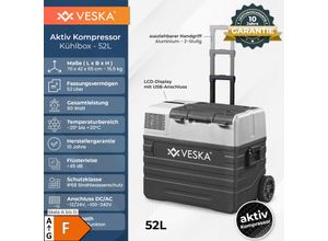 4054748018939 - VESKA Kompressor Kühlbox elektrisch Gefriertruhe mit APP-Steuerung - 52l anthrazit