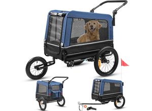 4054748019745 - VESKA® Hundeanhänger 3in1 Fahrradanhänger Hundebuggy Jogger für Hunde großer Laderaum 240 Liter Hundewagen mit Dual Federung faltbar in Grün Schwarz