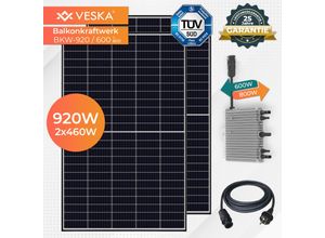 4054748020024 - Balkonkraftwerk 1000 600+800W upgradefähig Bifazial Photovoltaik Solaranlage WIFI Smarte Mini-PV Anlage