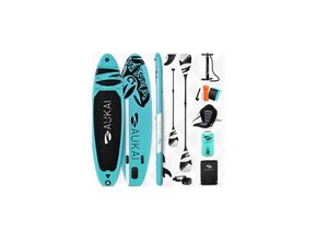 4054748020260 - Stand Up Paddle Board AUKAI Pro Ocean mit Kajak-Sitz türkis