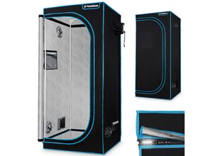 4054748043443 - Growbox Komplettset – Indoor Gewächshaus mit 150W LED Vollspektrum Dimmbar Carbon-Filter Ventilator Anzuchtzelt Zuchtzelt - 100x100x200