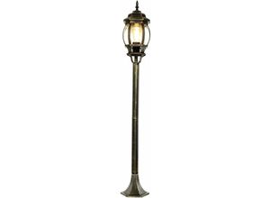 4054755977397 - Licht-erlebnisse - Gold Antike Wege Lampe Garten brest schwarz-gold Glas - Gold Antik