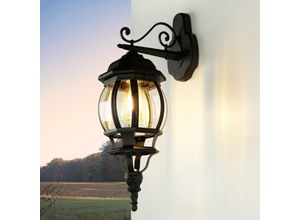 4054755977533 - Licht-erlebnisse - Wandlampe brest schwarz wetterfest Laternenform IP44 - Schwarz