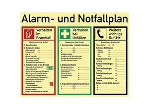 4054773005683 - Nordwest Handel Ag Lager - Alarm- Notfallplan asr A13 DIN 4844-2 BGV A8 DIN 67510 L620xB480mm Ku