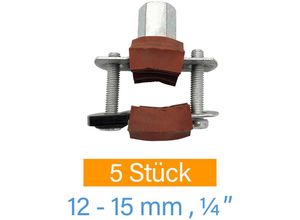 4054827518107 - Symbionet - 5 x Solar Schraubrohrschelle ø 12 - 15 mm 1 4 Zoll