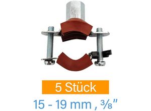 4054827518114 - Symbionet - 5 x Solar Schraubrohrschelle ø 15 - 19 mm 3 8 Zoll