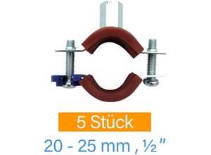 4054827518121 - Symbionet - 5 x Solar Schraubrohrschelle ø 20 - 25 mm 1 2 Zoll