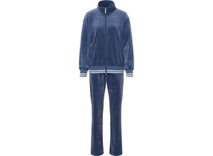 4054856457620 - RÖSCH New Romance Loungewear-Anzug Reißverschluss Gummibund uni für Damen blau 36