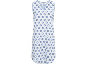 4054856521192 - RÖSCH Doubledots Sleepshirt Baumwolle Split-Neck für Damen blau 40