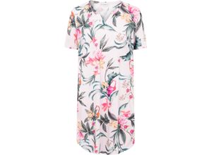 4054856522441 - RÖSCH Pink Summer Sleepshirt Split-Neck exotisch für Damen mehrfarbig 38